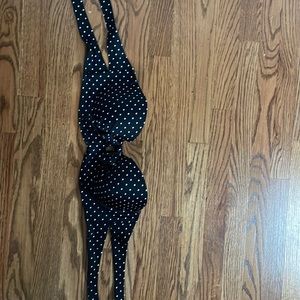 36 C Aerie polka dot strapless bikini top
